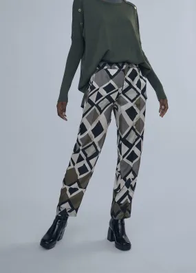 Geometric print joggers