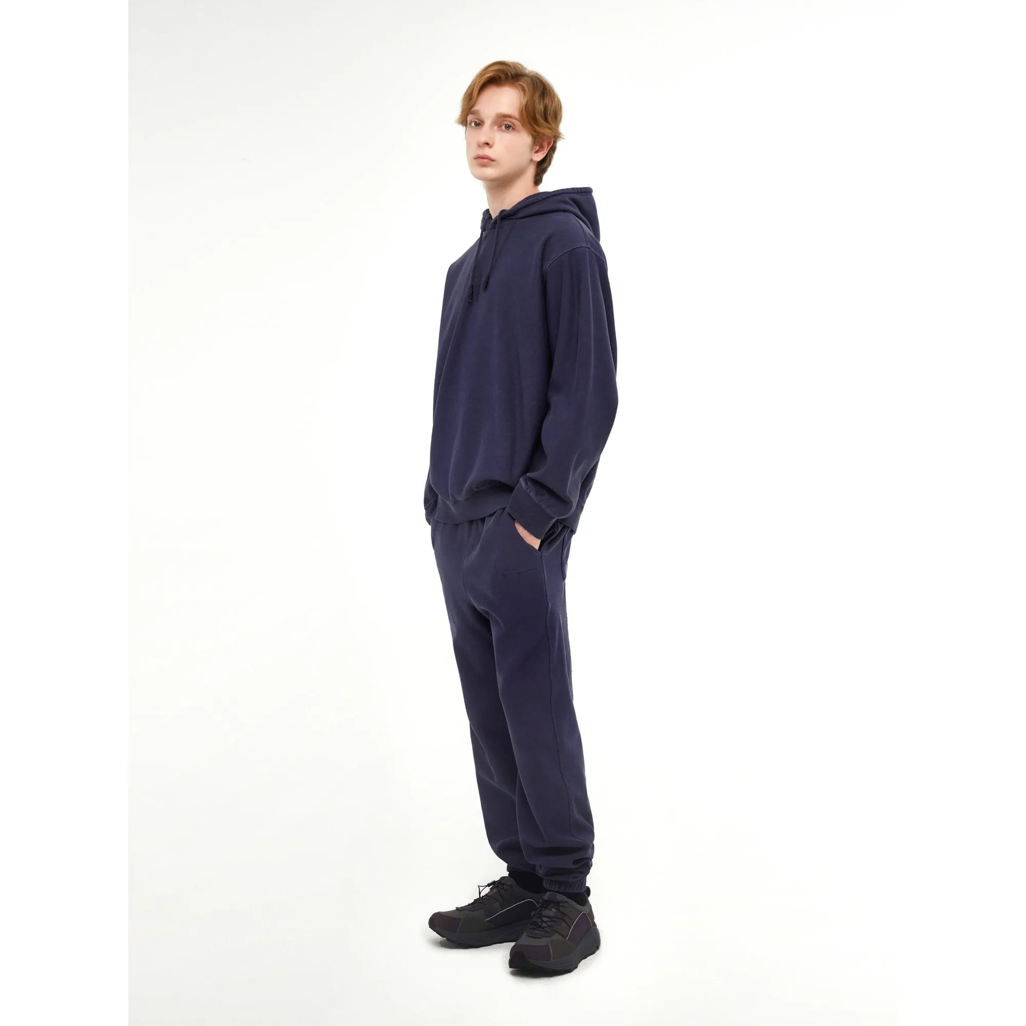 Men Washed Jogging Pants - Purple