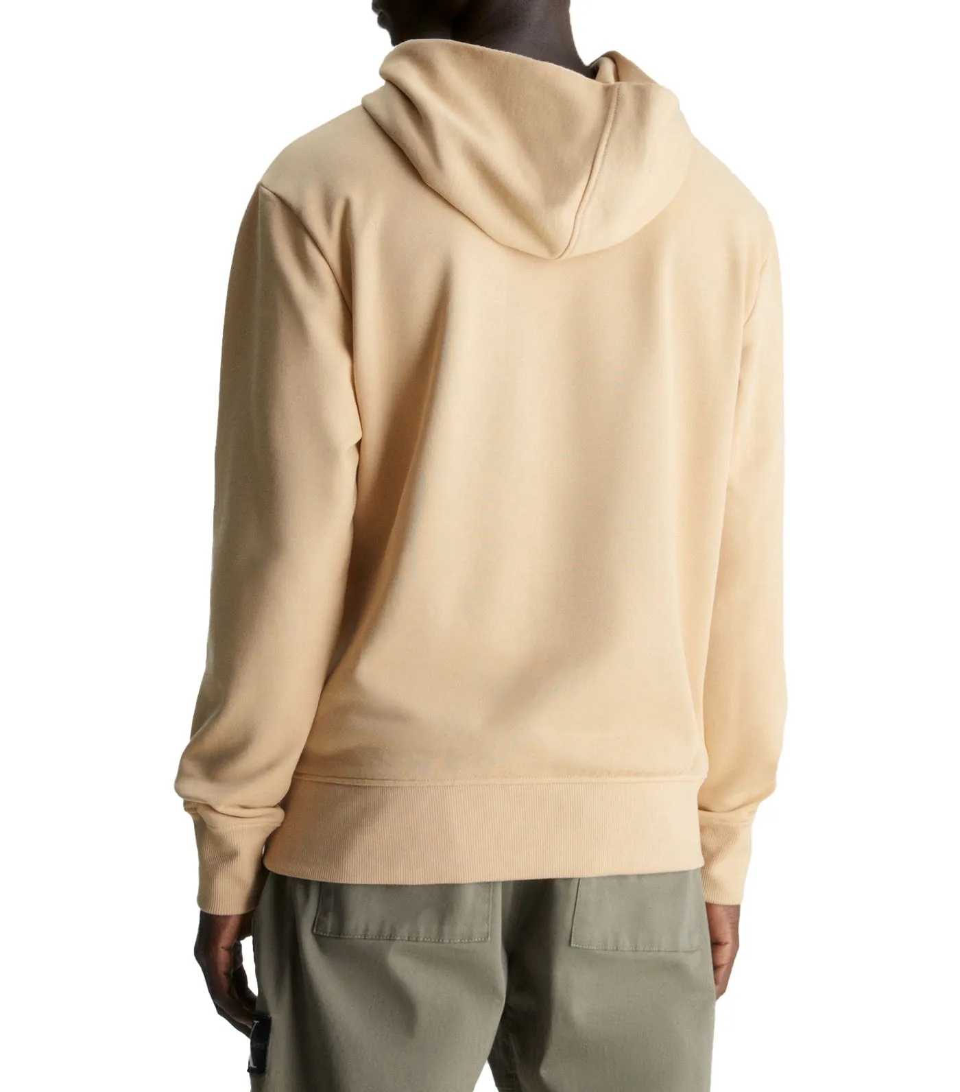 Mirrored Logo Hoodie Beige