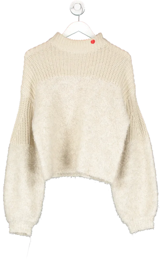 Rebecca Minkoff Beige Crewneck Jumper UK M